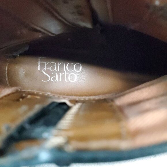 Franco Sarto Shoes Womens Size 6.5 Mist Black Leather Zip Ankle Boots - Picture 2 of 9